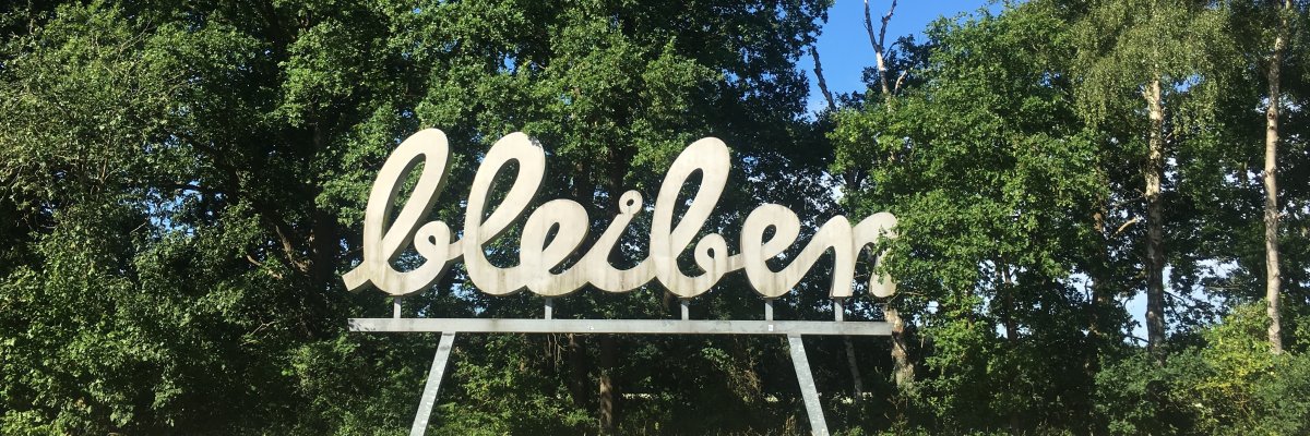 Kunstobjekt bleiben Wortskulptur - bleiben - von Rupprecht Matthies