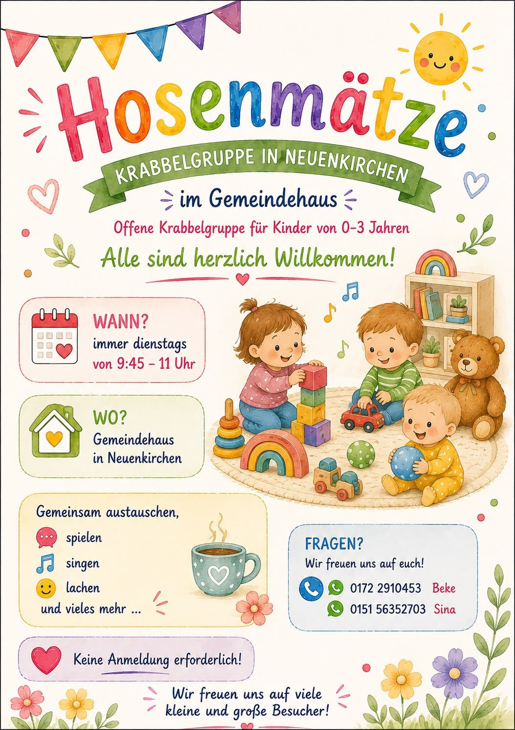 Krabbelgruppe im Gemeindehaus Krabbelgruppe im Gemeindehaus