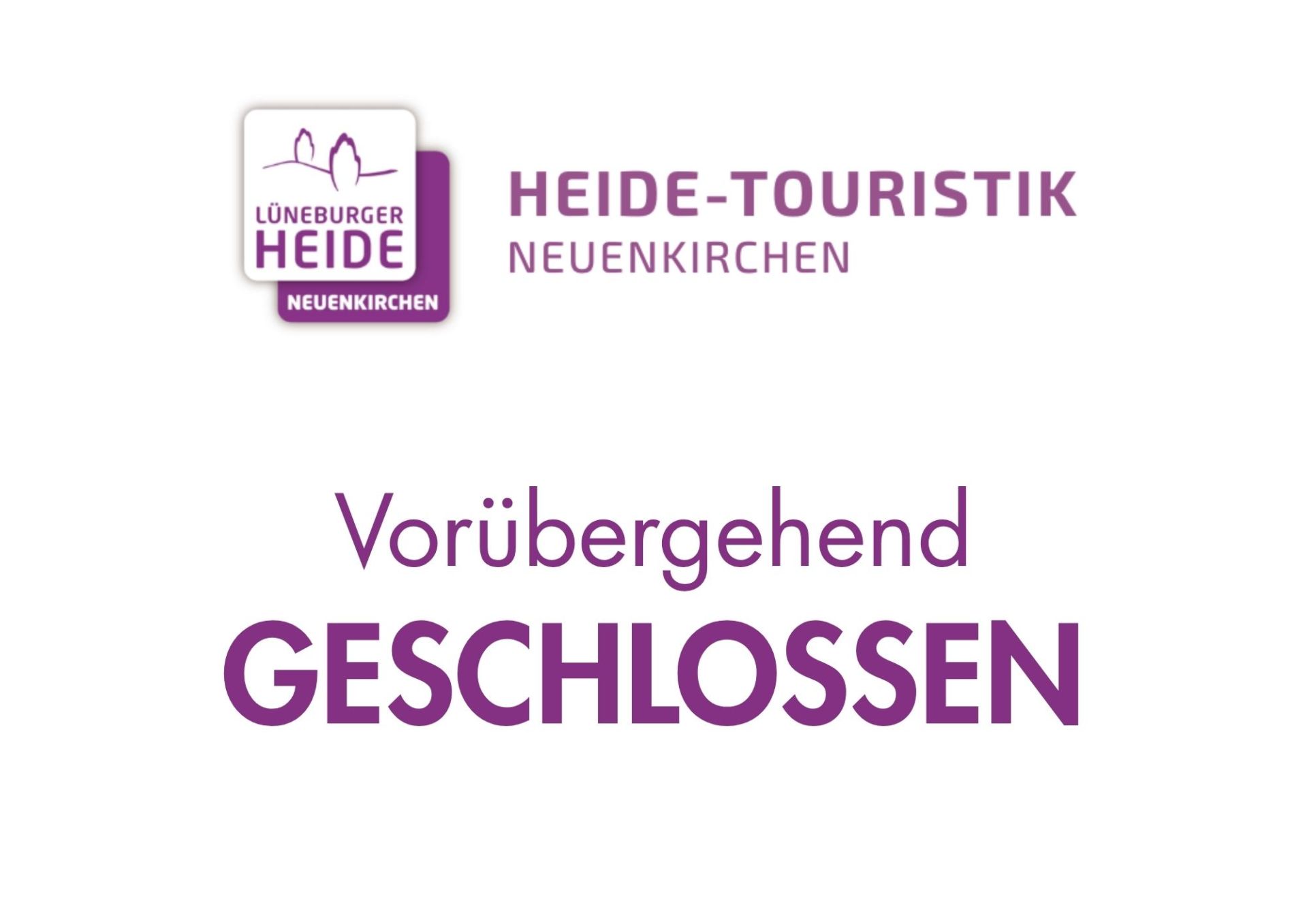 Vorübergehend Geschlossen - Schild