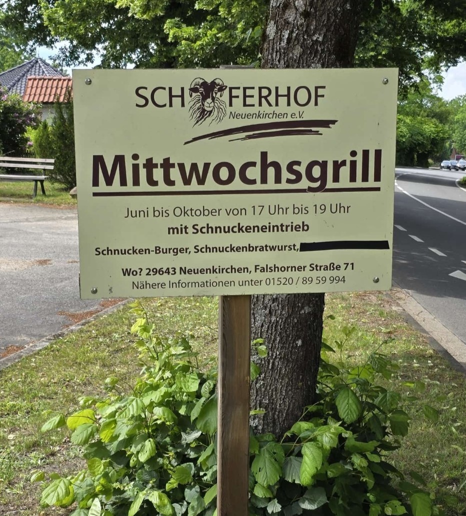 Mittwochsgrill Schild