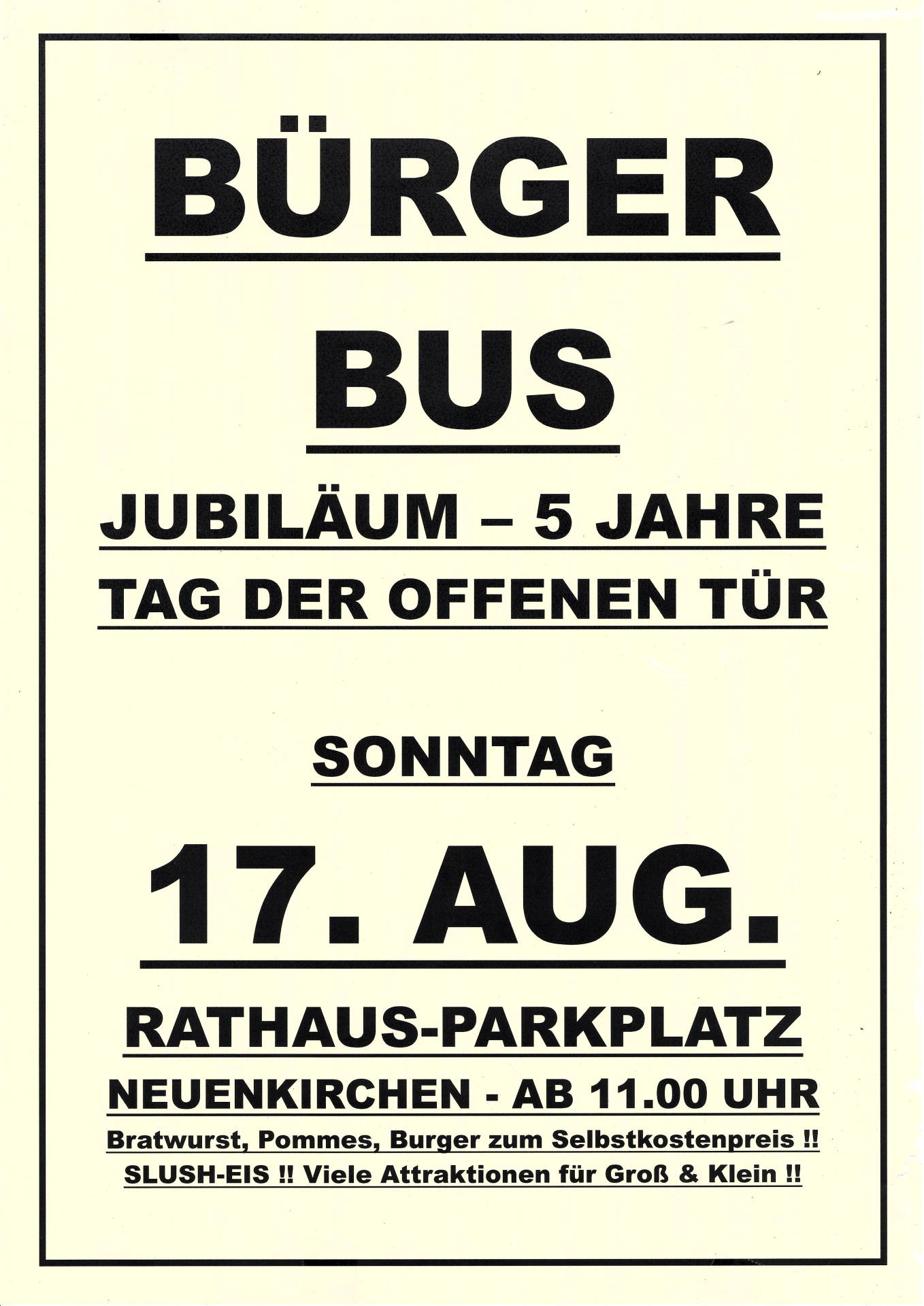 BürgerBusVerein - 5 Jahre Jubiläum BürgerBusVerein - 5 Jahre Jubiläum