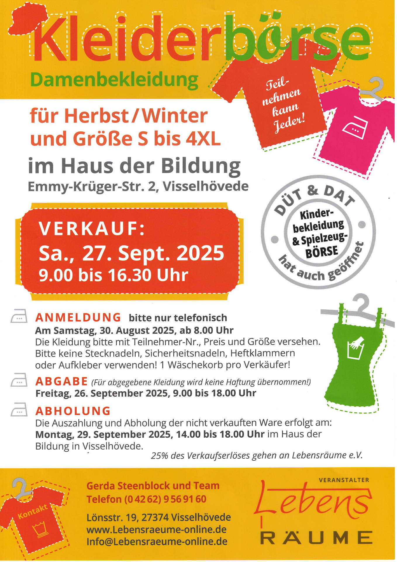 Kleiderbörse Visselhövede Plakat