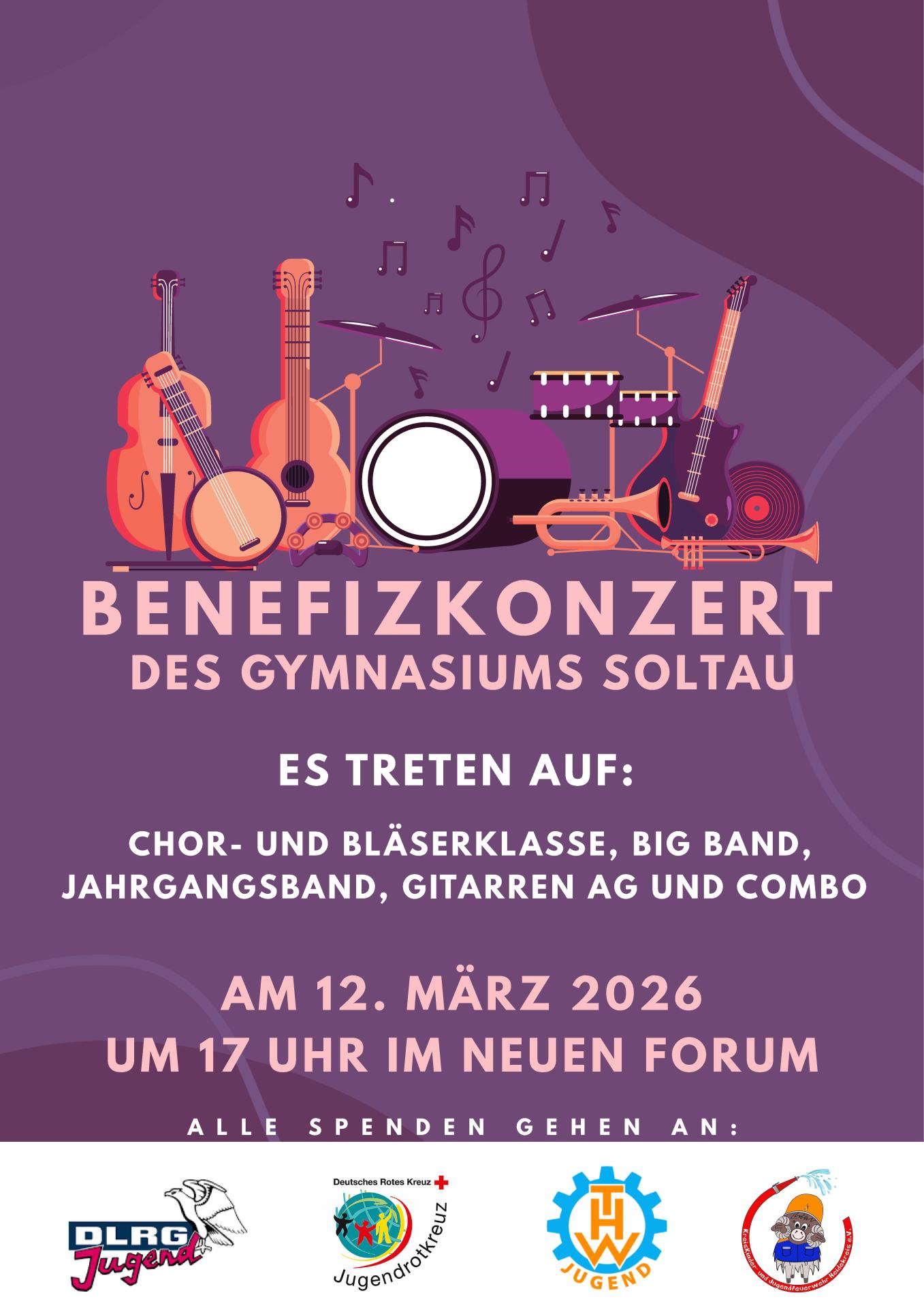 Plakat Benefizkonzert Gymnasium Soltau