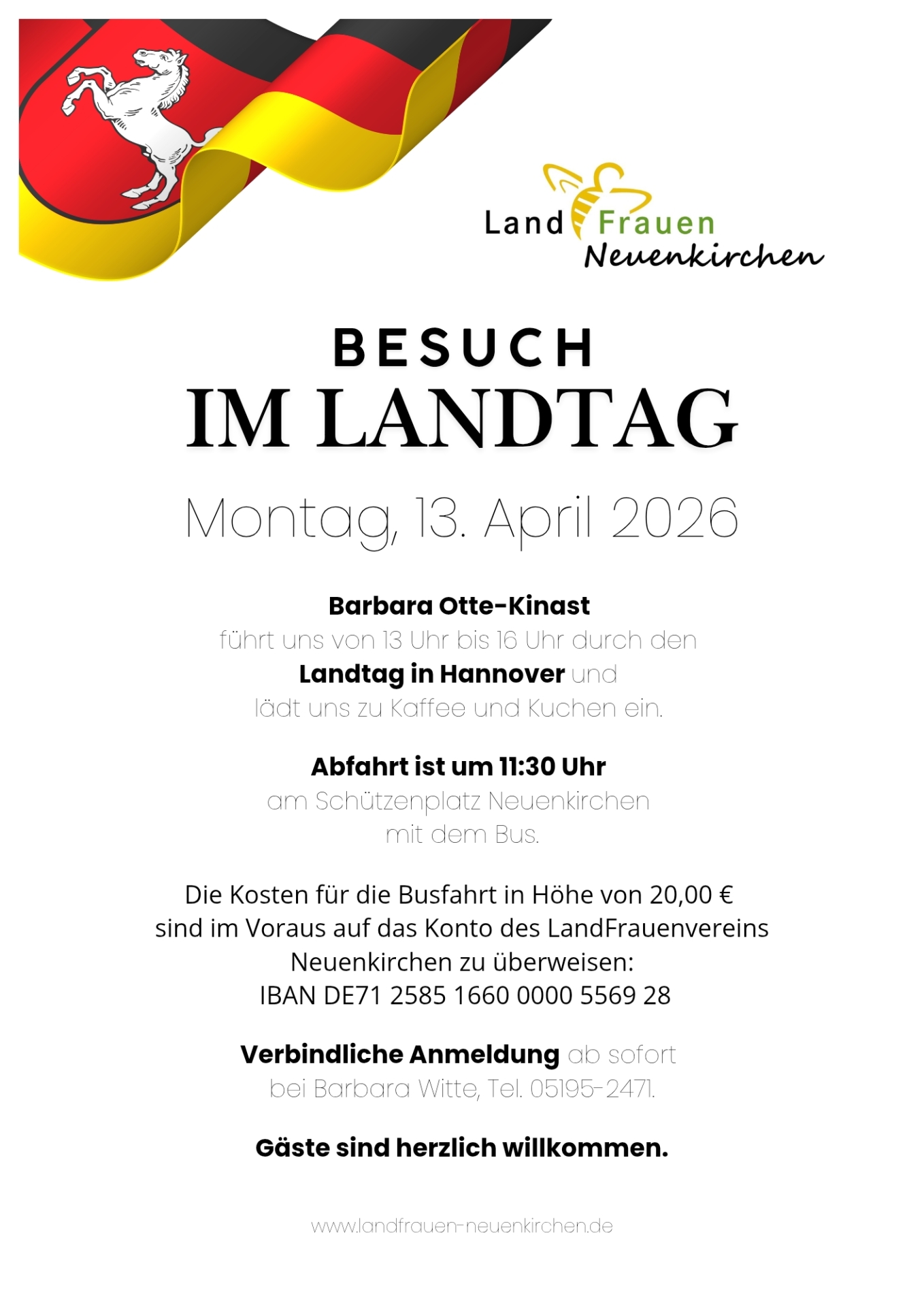 Besuch im Landtag - Poster