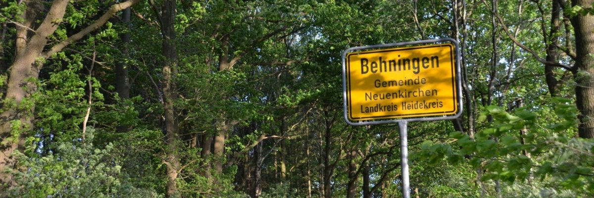 Ortsschild Behningen Ortsschild Behningen
